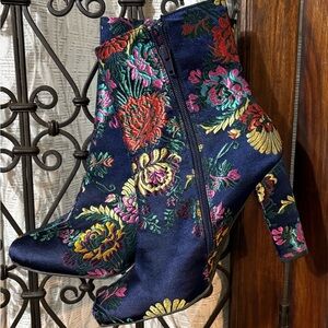 A Classy Chic Boutique Multicolor Floral Ankle Boots
